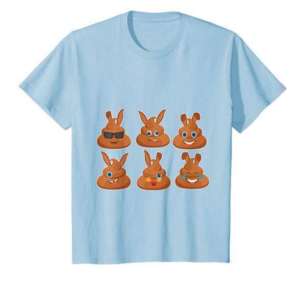Cool Six Bunny Poops Emotion Faces Happy Easter Day Shirt
