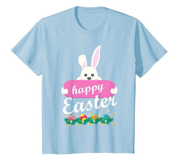Bunny Rabbit Happy Easter Day Easter Eggs Flowers Shirt