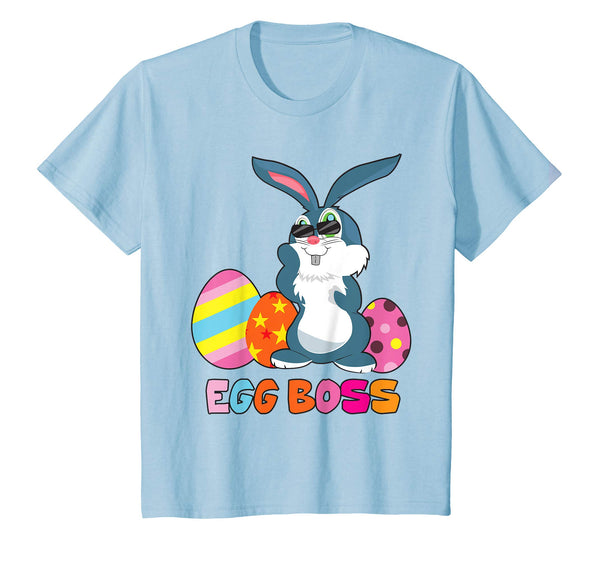 Egg Boss Easter Shirt For Kids Boys Girls Cute Easter Bunny