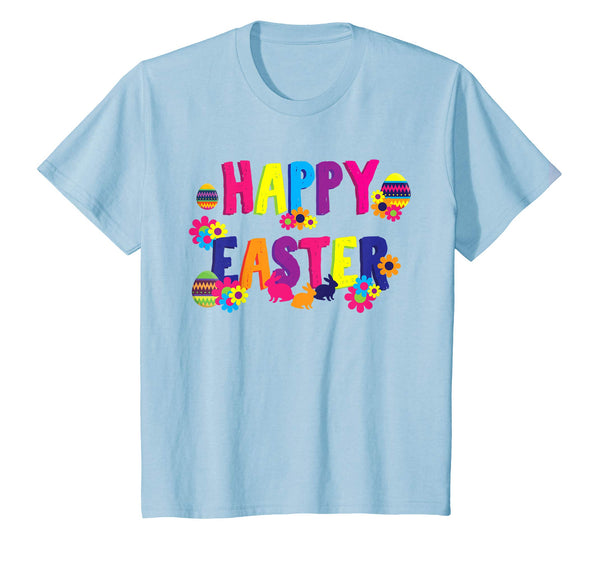 Cute Floral Happy Easter T shirt for Toddler Girls and Women