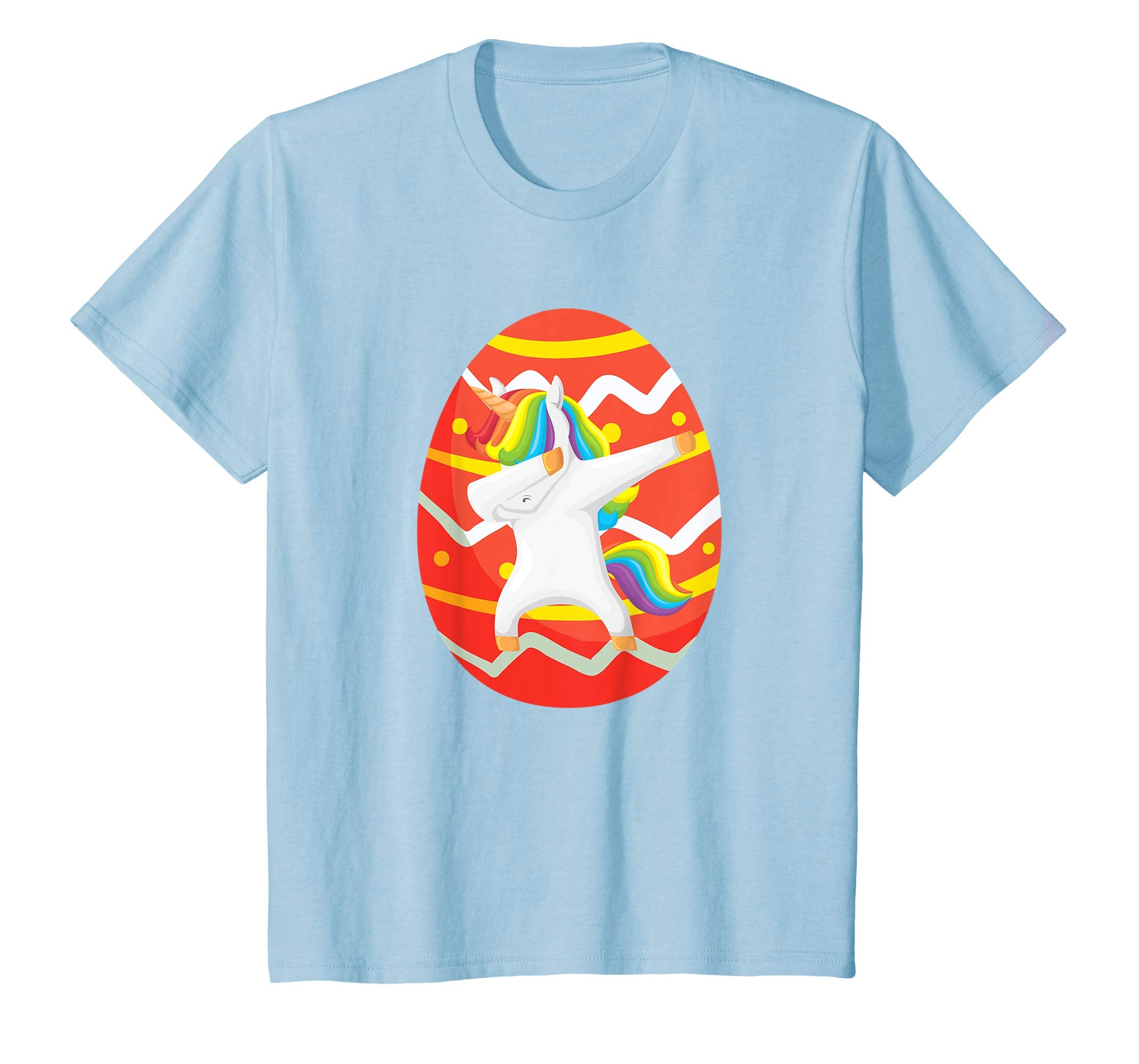 Unicorn Dab Happy Easter Bunny Egg Shirt for Kids Boys Girls