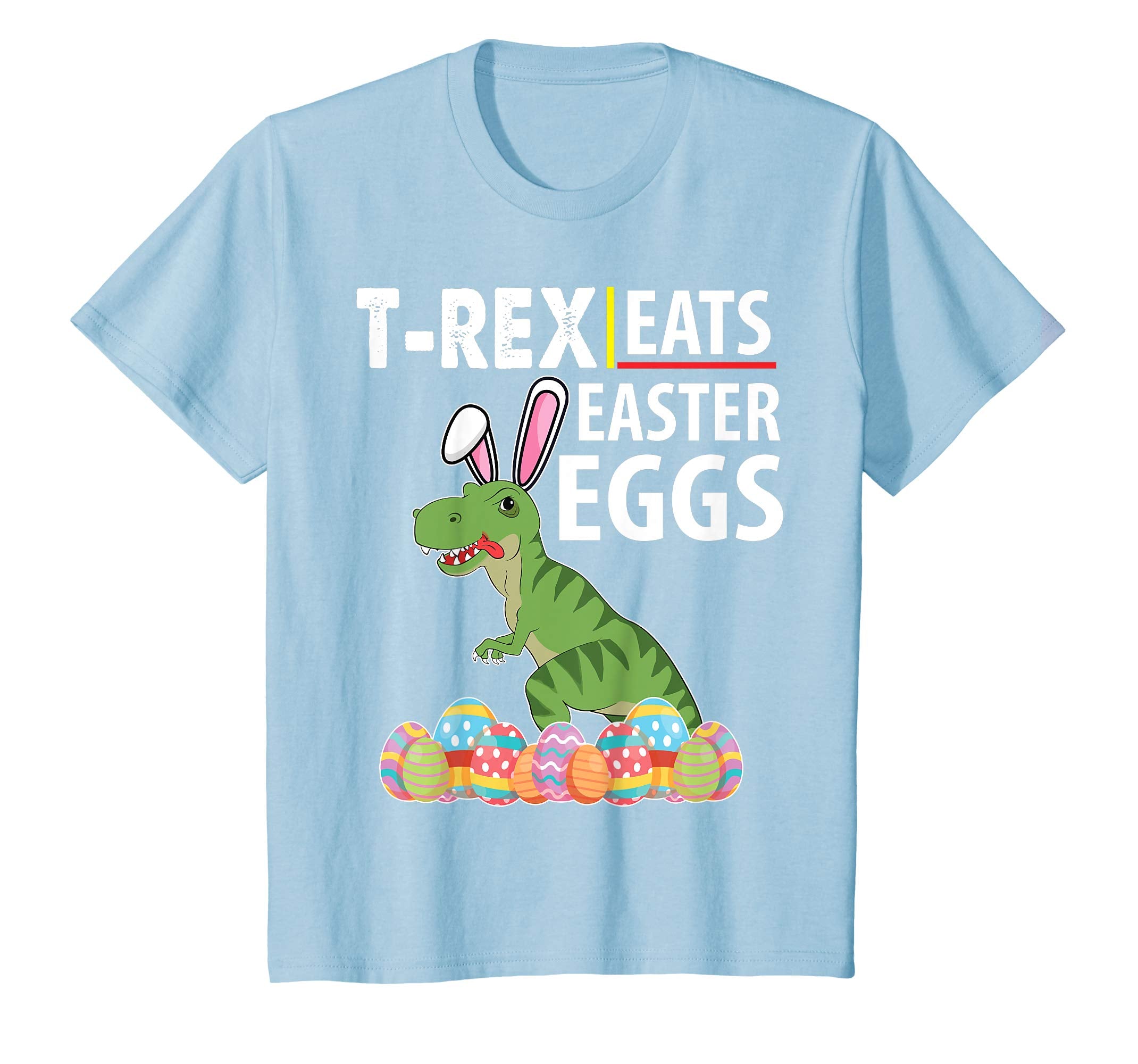 Bunny Dinosaur T-rex Eats Easter Eggs Happy Easter Day Shirt
