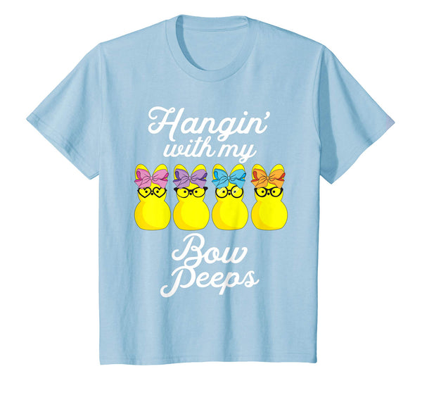 Hanging with my Bow Peeps Shirt Cute Girls Easter Egg tshirt