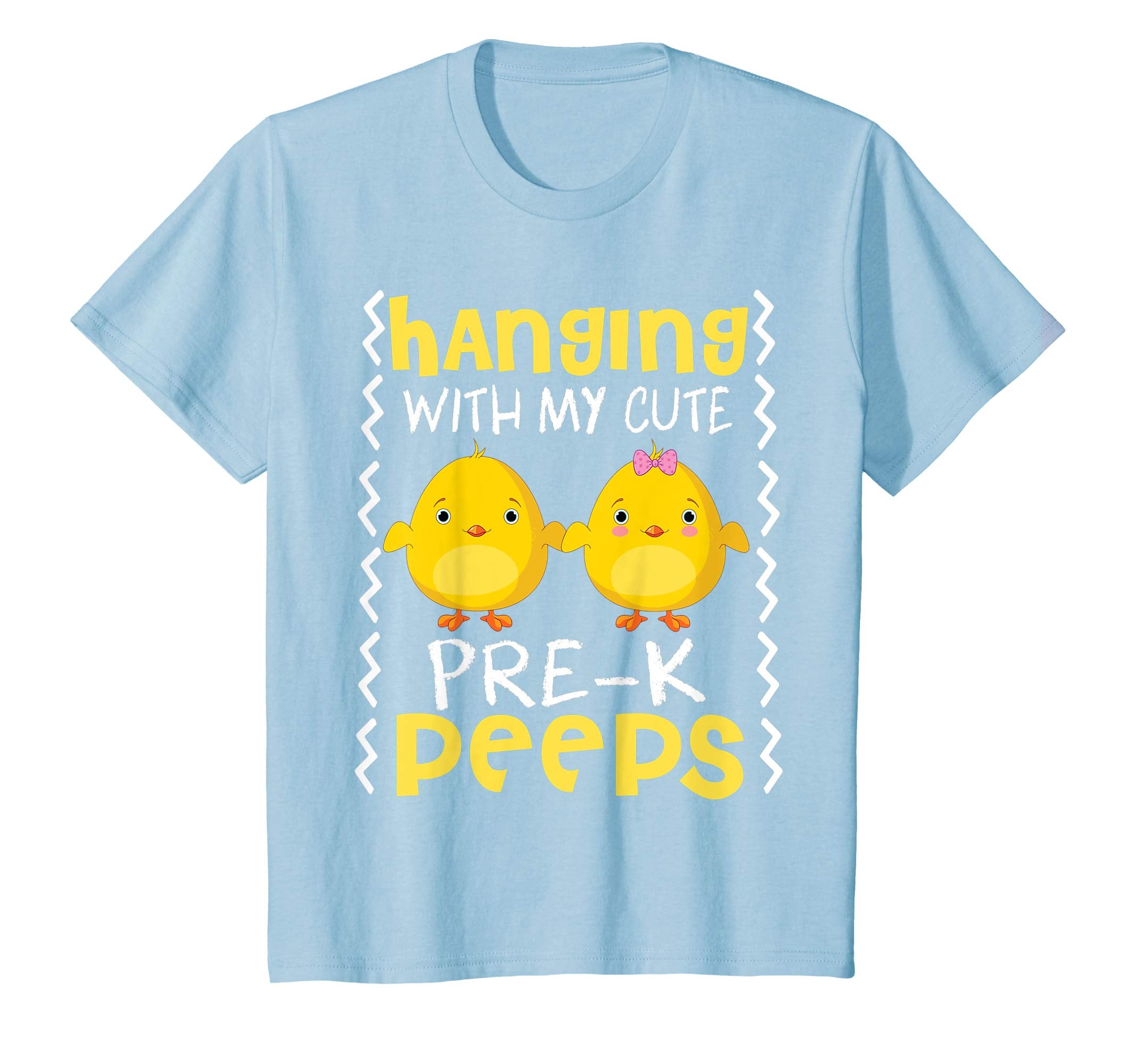 Hanging With My Cute Pre-k Peeps Teacher Easter Day Shirt