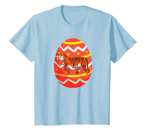 Happy Tiger Easter Bunny Egg T-Shirt for Kids Boys Girls