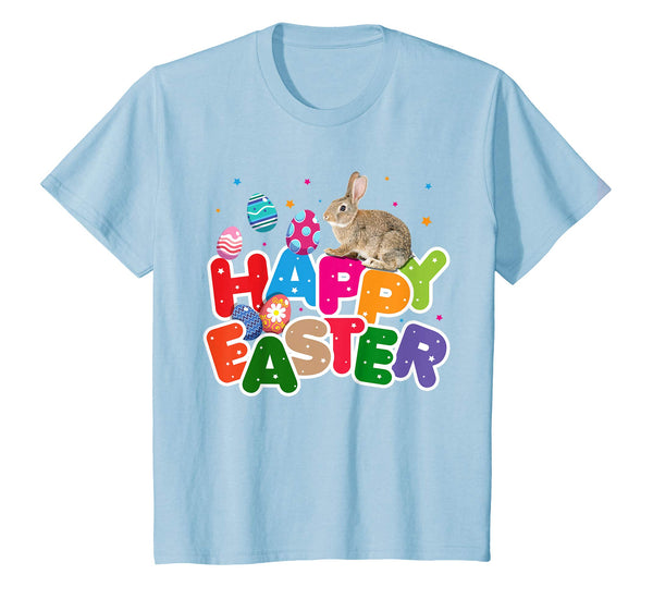 Cute Bunny Happy Easter Shirt - Easter Eggs Kids Gift