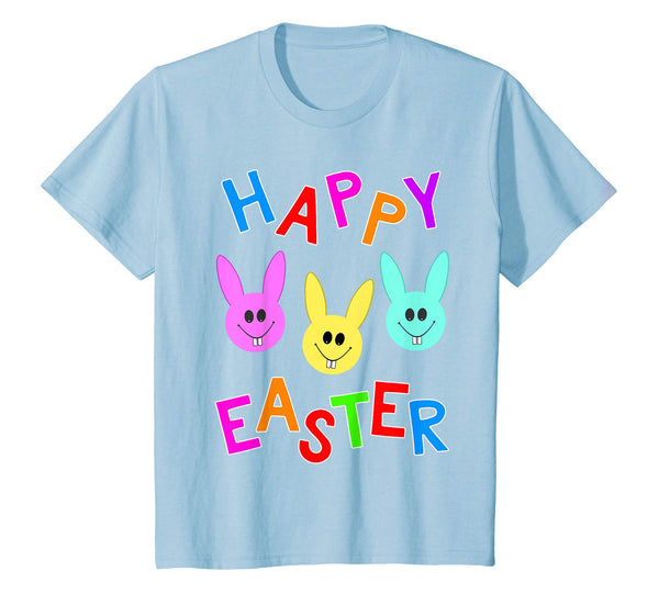 Happy Easter T shirt Cute Bunnies Colorful Bunny Boys Girls