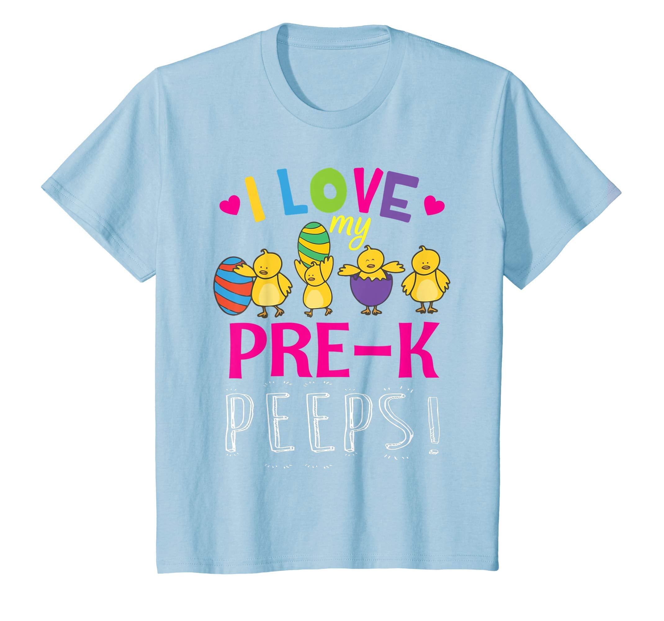 Hearts Chicks Easter Eggs I Love My Pre-k Peeps Shirt