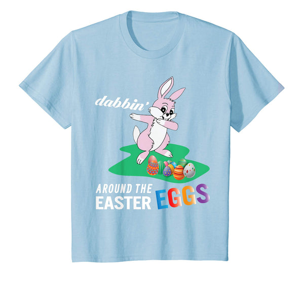 Pink Bunny Rabbit Dab Dabbin' Around The Easter Eggs Shirt