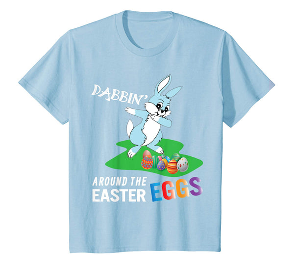 Blue Bunny Rabbit Dab Dabbin' Around The Easter Eggs Shirt