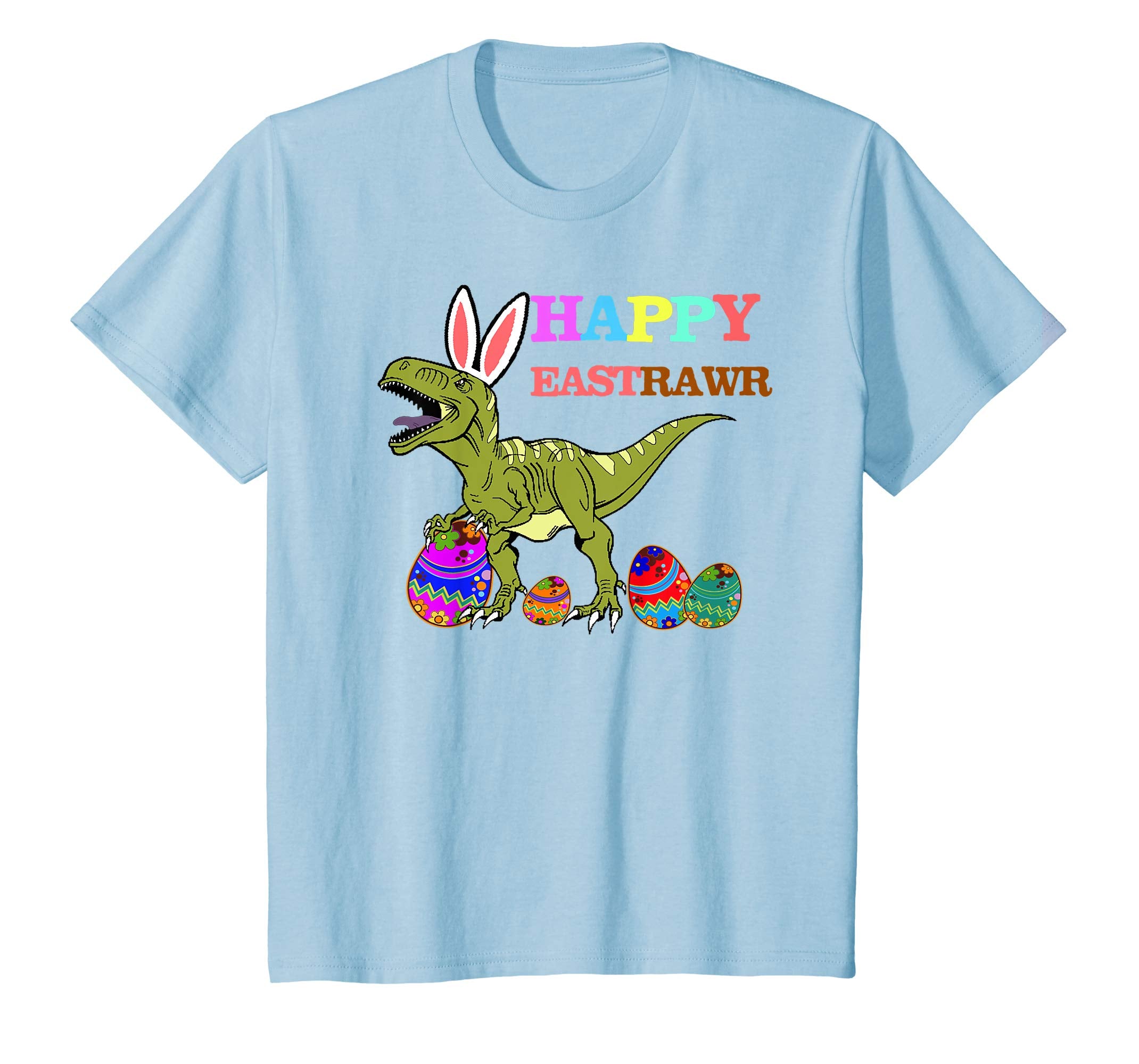 T Rex Dinosaur Easter Bunny Egg Hunter Shirt Kids
