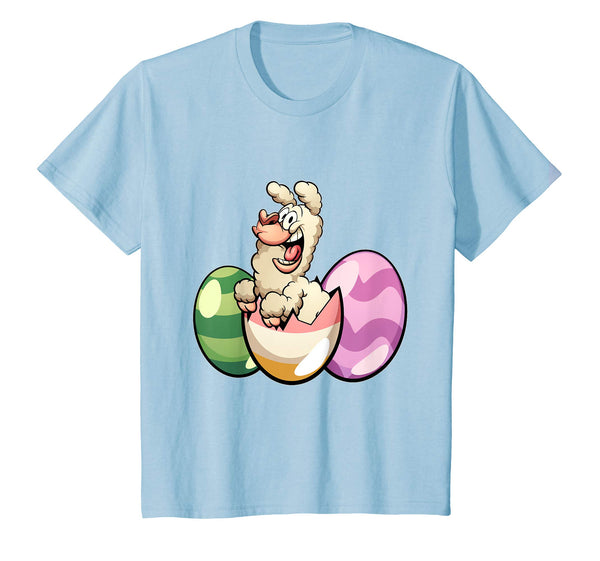 Easter Shirts For Kids Boys Girls Llama Shirt Easter Eggs