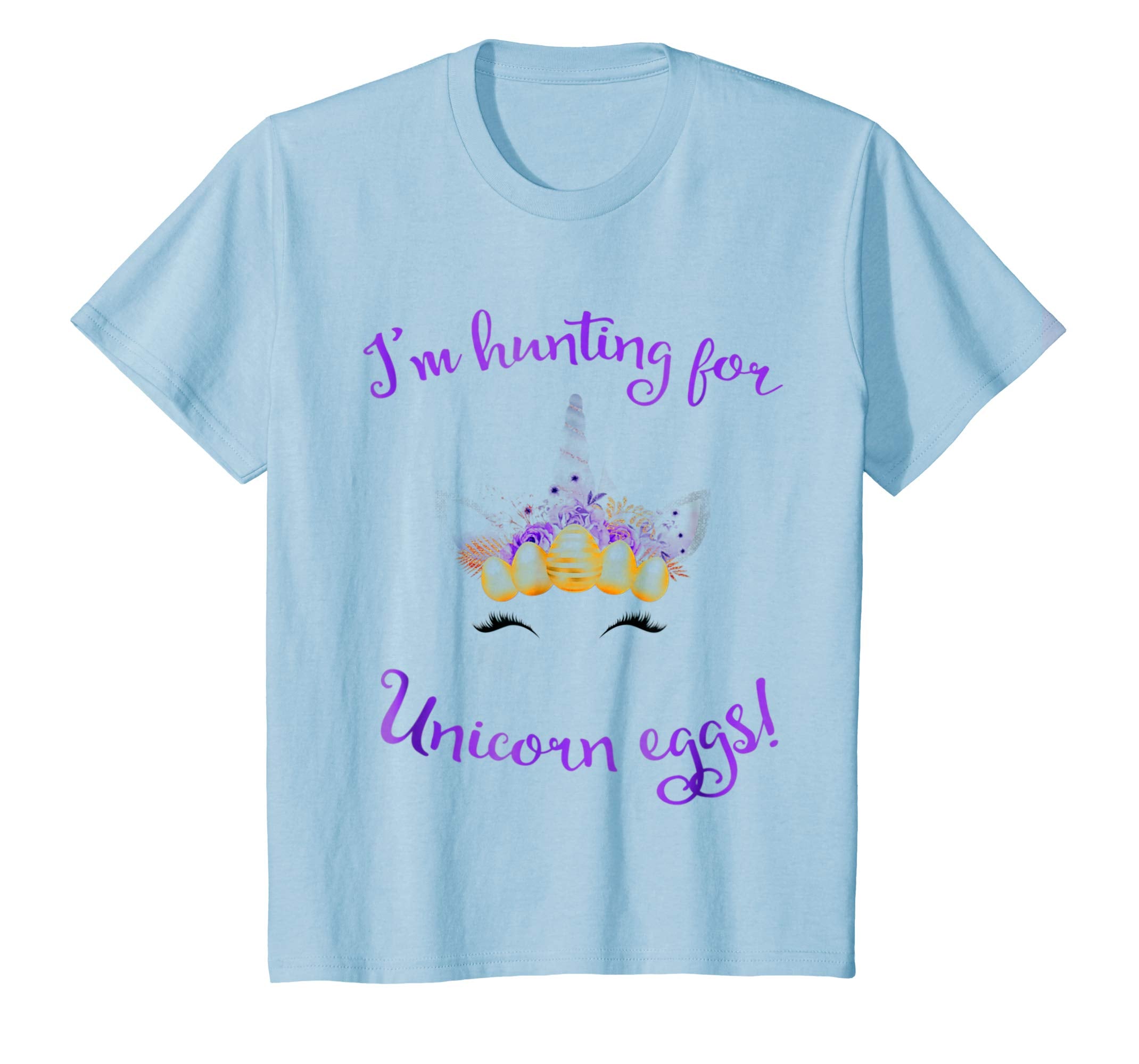 Hunting for Unicorn Eggs Easter T-Shirt for Girls