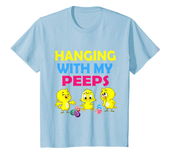 Chicks Playing Easter Eggs Hanging With My Peeps Happy Shirt