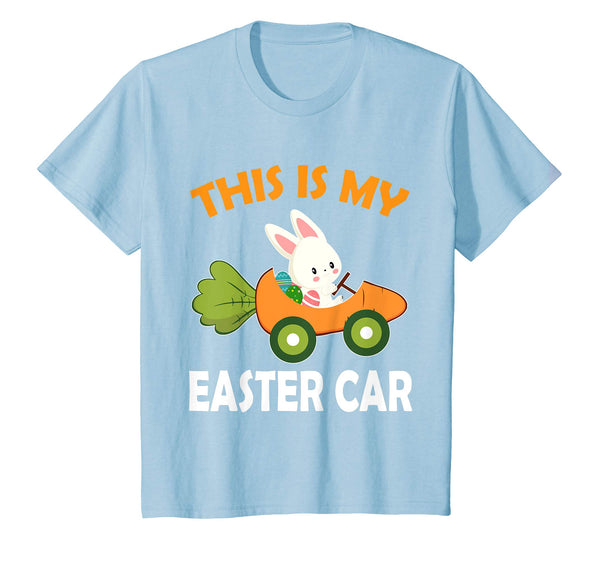 Bunny Riding Carrot Car Easter Shirt This Is My Easter Car