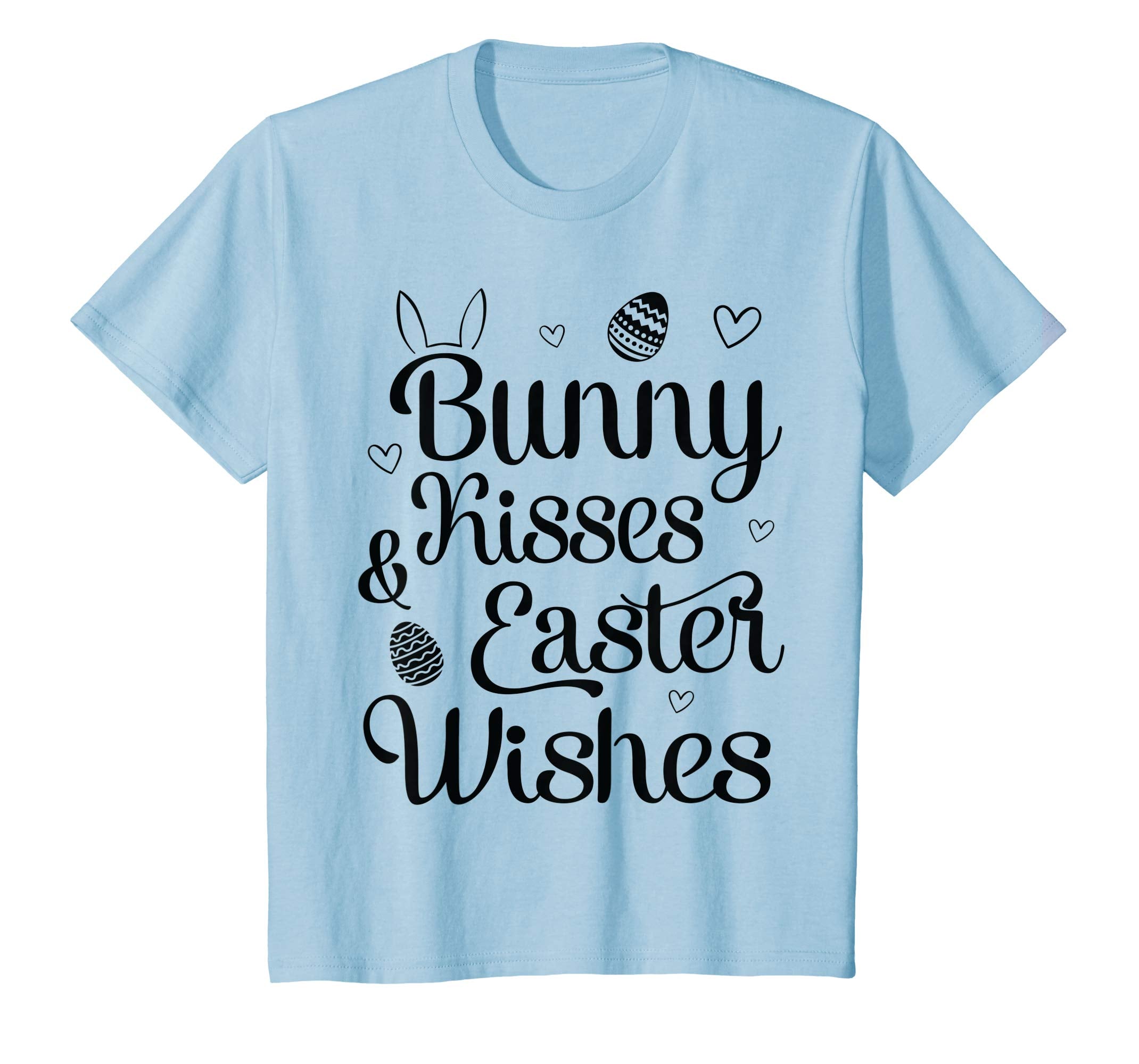 Hearts Bunny Faces Eggs Shirt Bunny Kisses & Easter Wishes