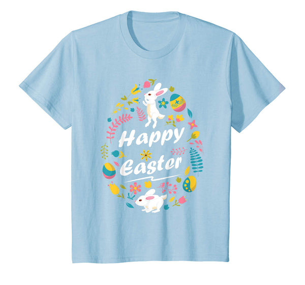 Flower Bunny Playing With Easter Eggs Shirt Happy Easter Day