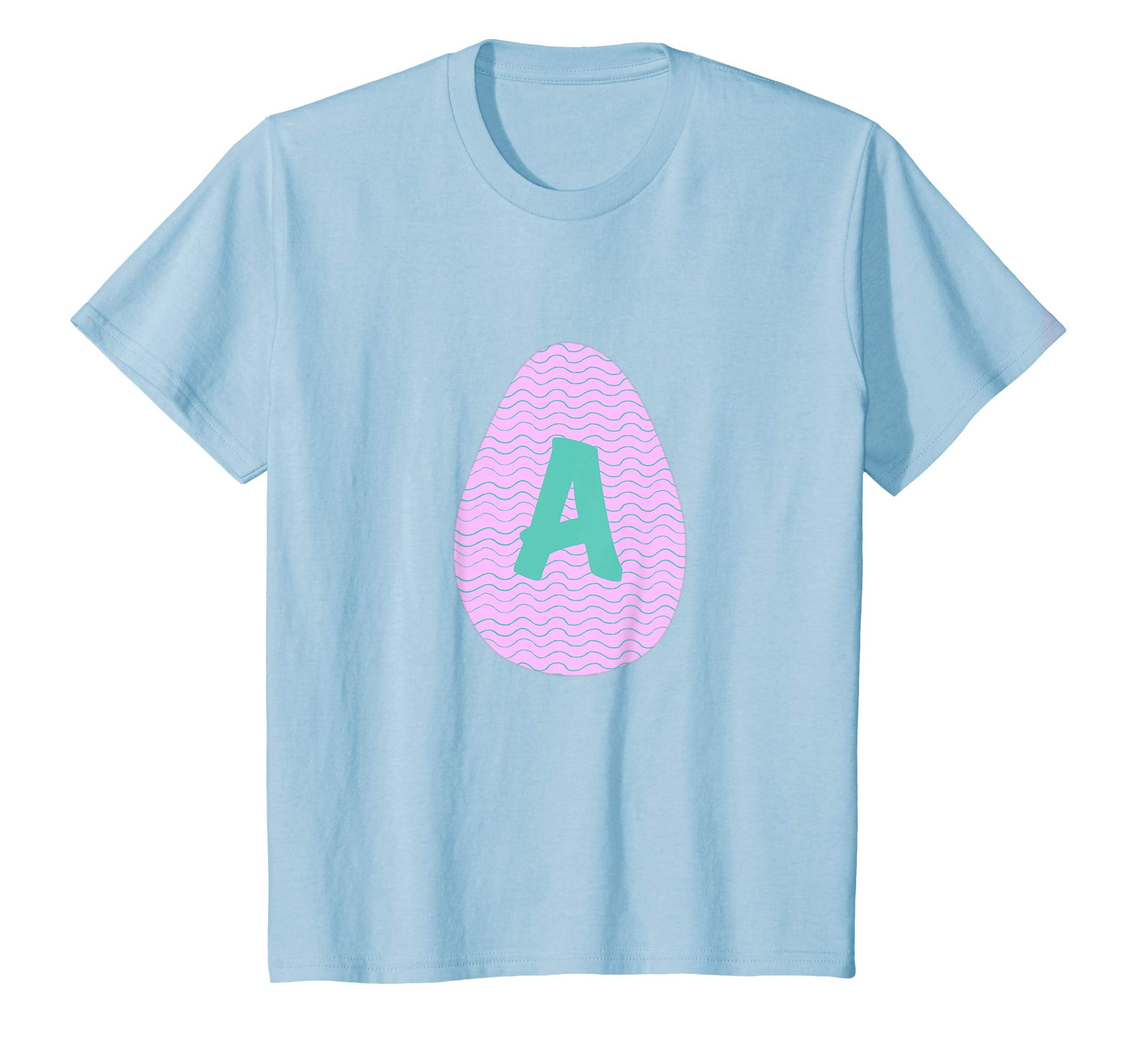 Easter Egg Children's Girl's Boy's Initial Letter A T-Shirt