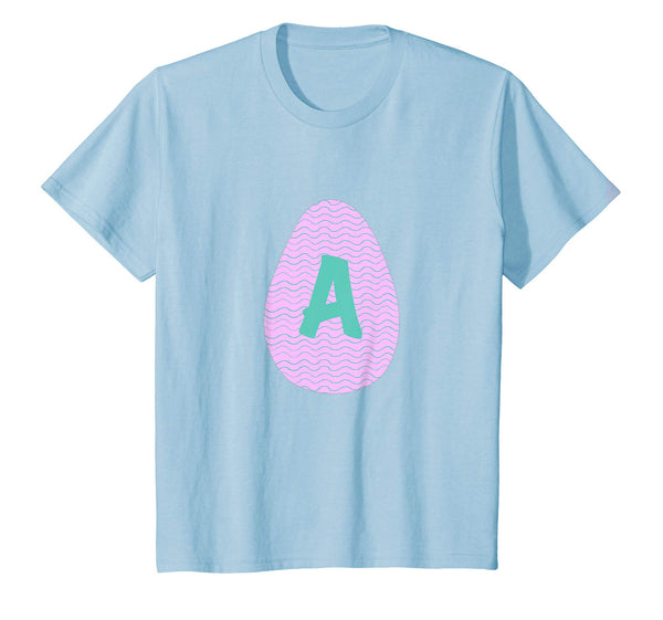 Easter Egg Children's Girl's Boy's Initial Letter A T-Shirt