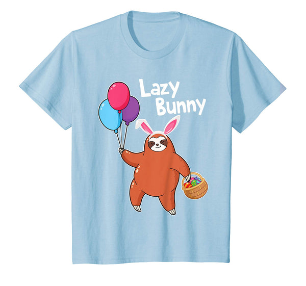 Sloth Playing Balloons Easter Eggs Happy Shirt Lazy Bunny