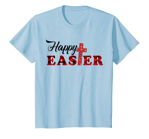 Happy Easter buffalo plaid Cross T shirt for Men Women