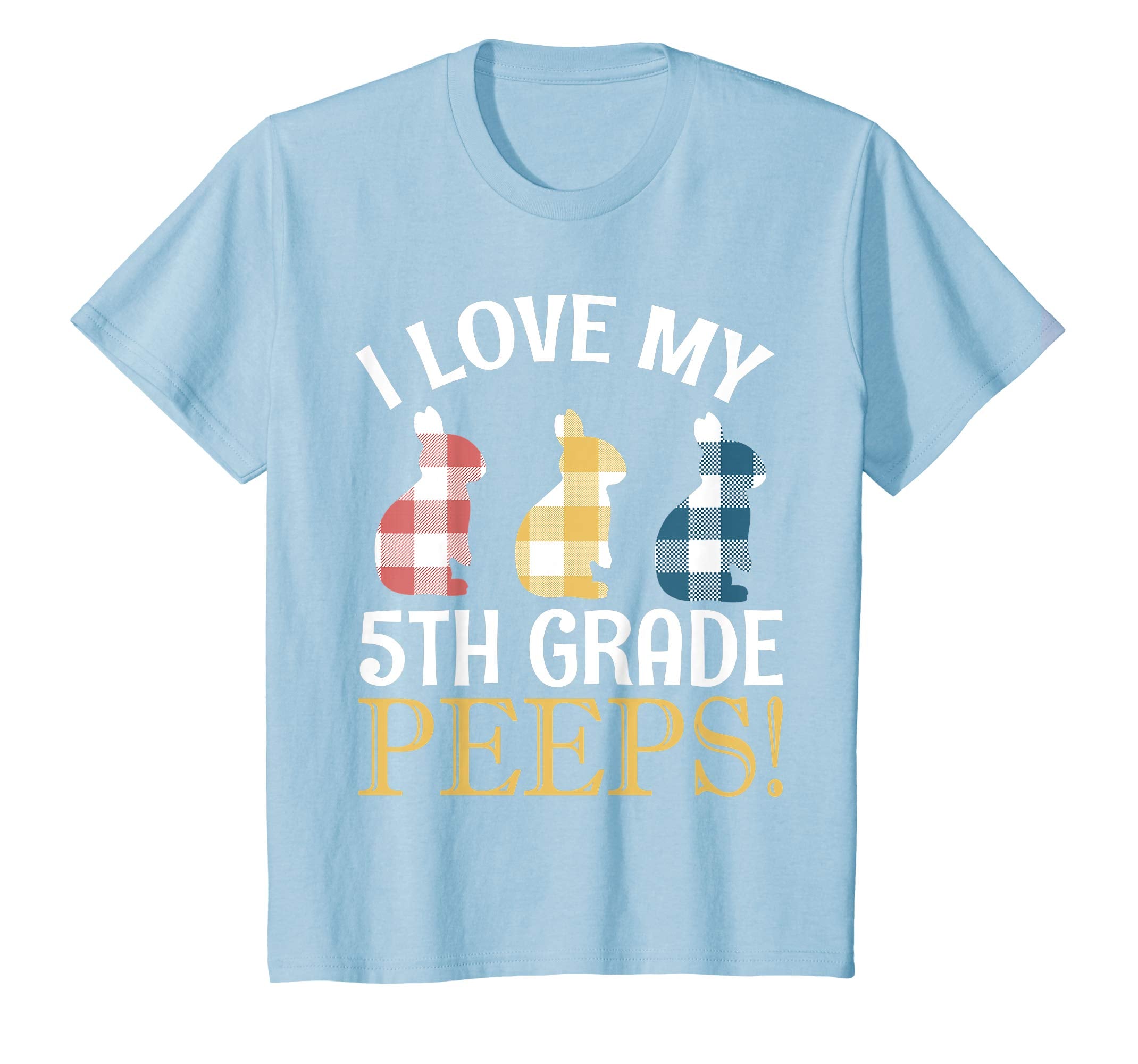 I Love My 5TH Grade Peeps Bunnies Vintage Retro Easter Shirt
