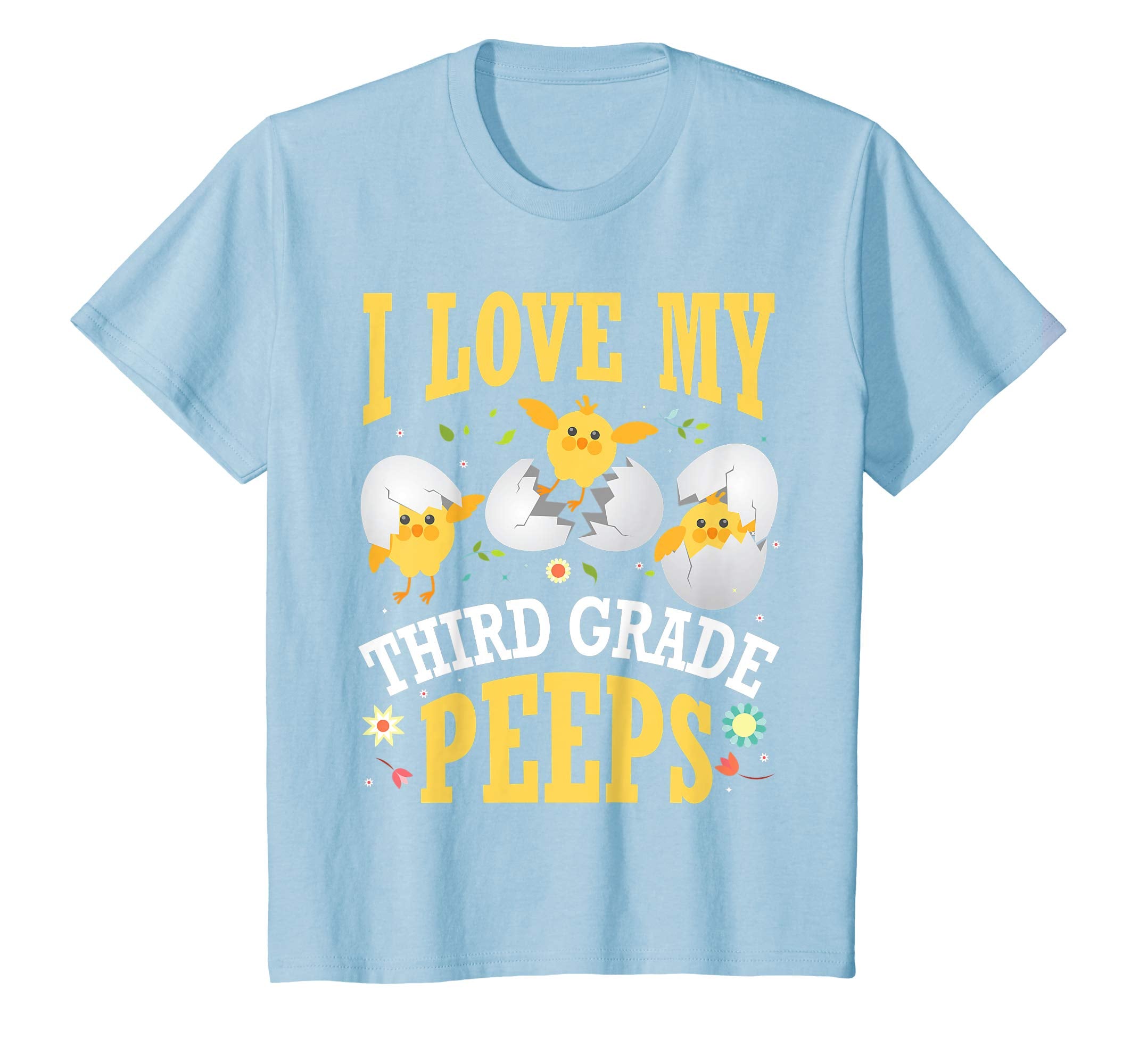 I Love My Third Grade Peeps Chicks Easter Teacher Shirt
