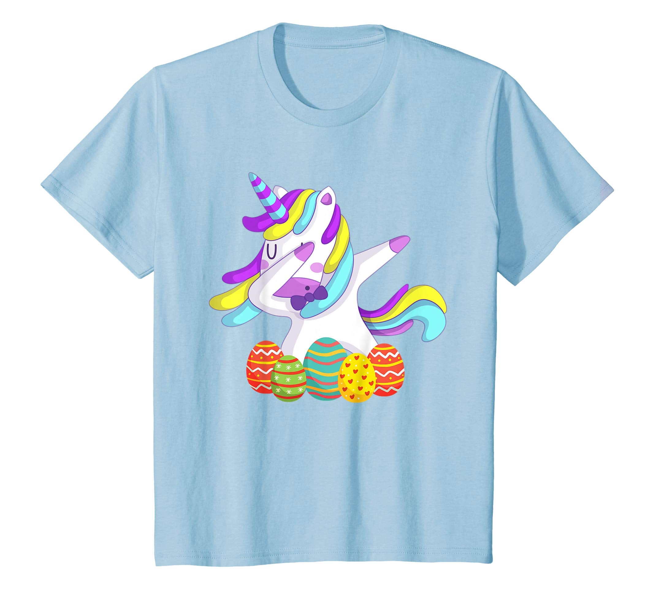 Unicorn Dabbing with Easter Eggs Shirt Gifts for Kids Girls
