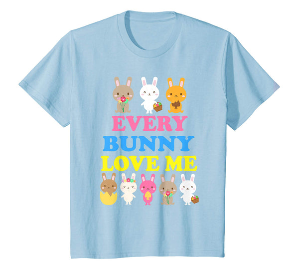 Bunnies Playing Easter Eggs Flower Every Bunny Love Me Shirt
