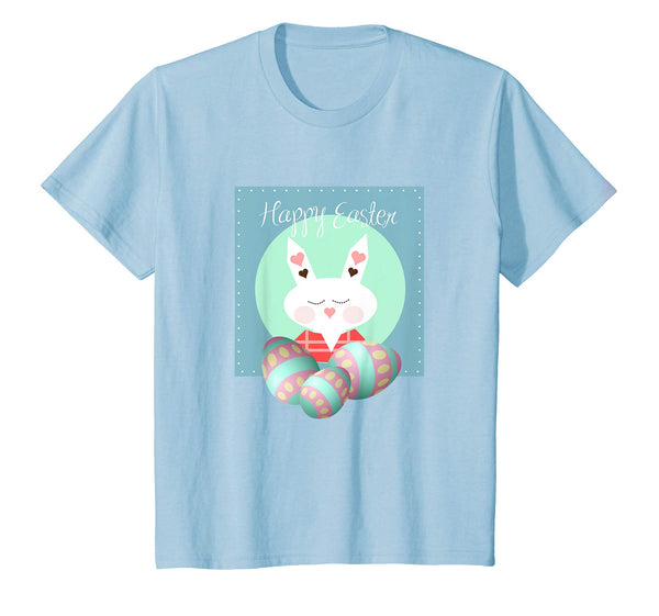 Happy Easter Bunny Tee Shirt With Easter Eggs Tee