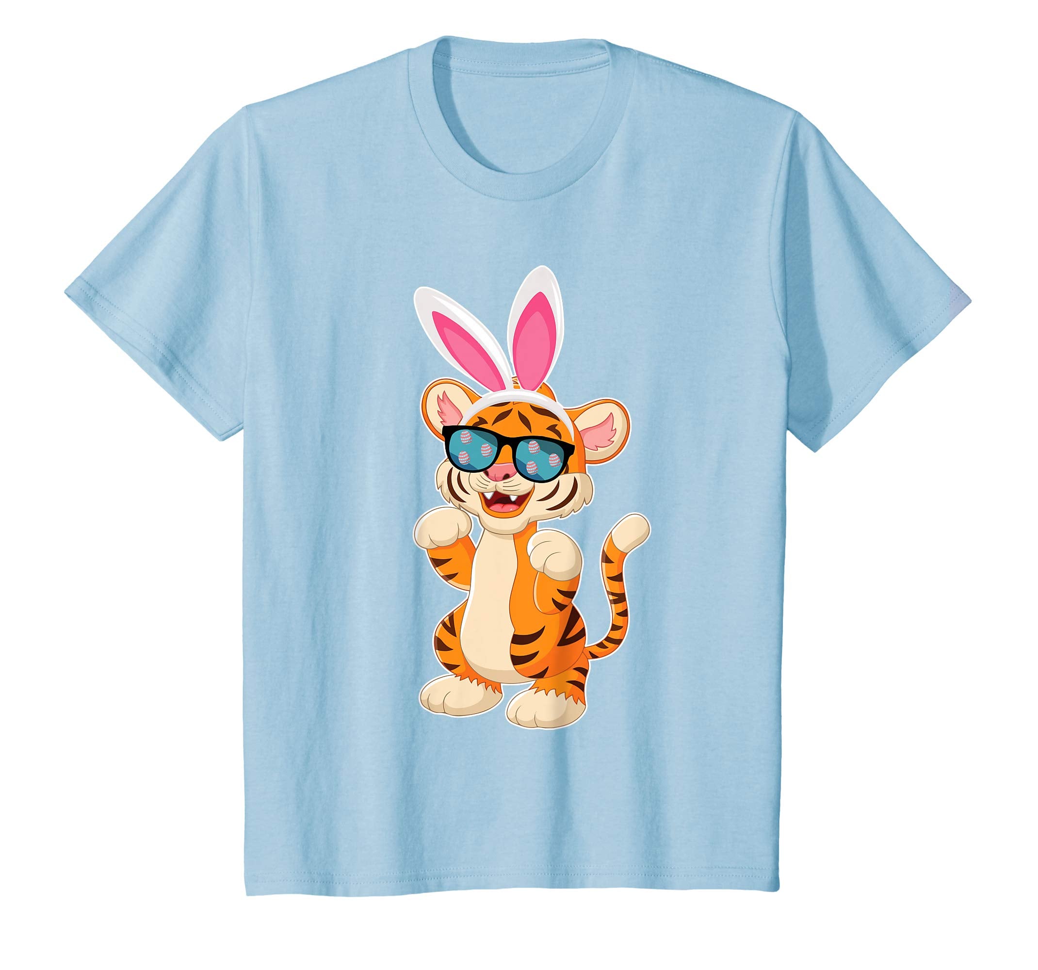 Tiger Dog Cool Sunglass Bunny Hat Happy Easter Day Shirt