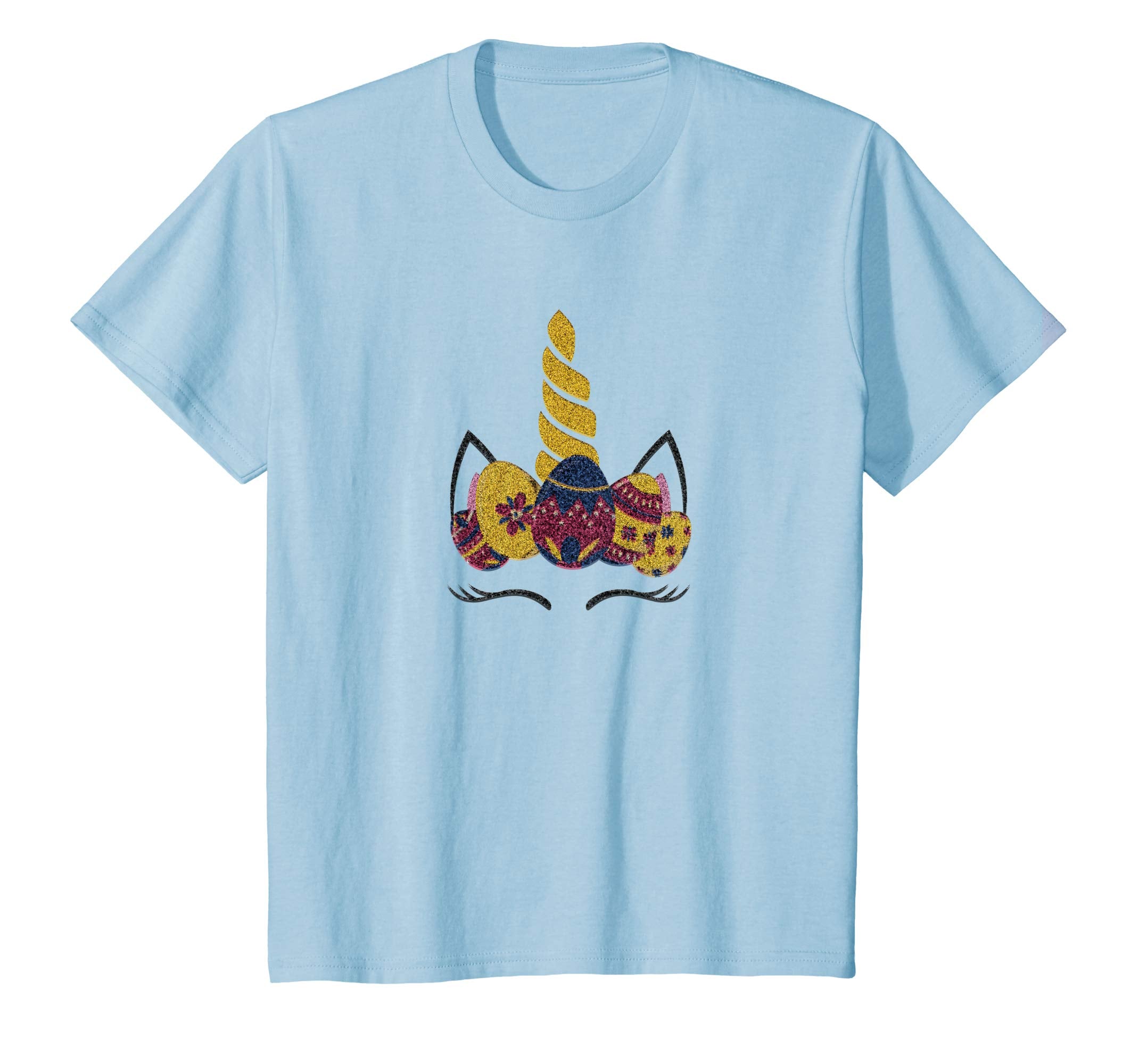 Unicorn Bunny Face Rabbit Eggs Easter Day Kids Gift Shirt