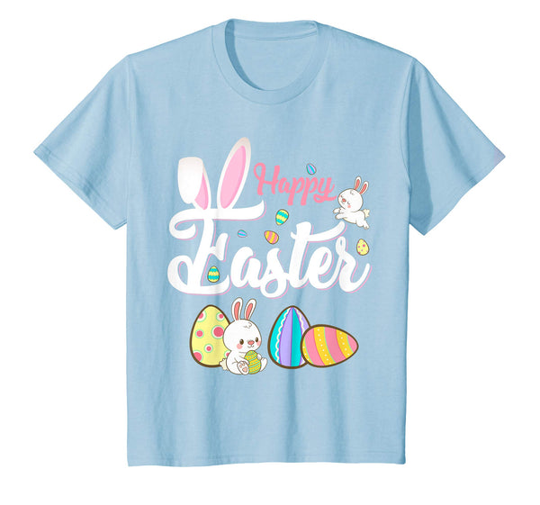 Happy Easter Bunny Tee Shirt With Easter Eggs