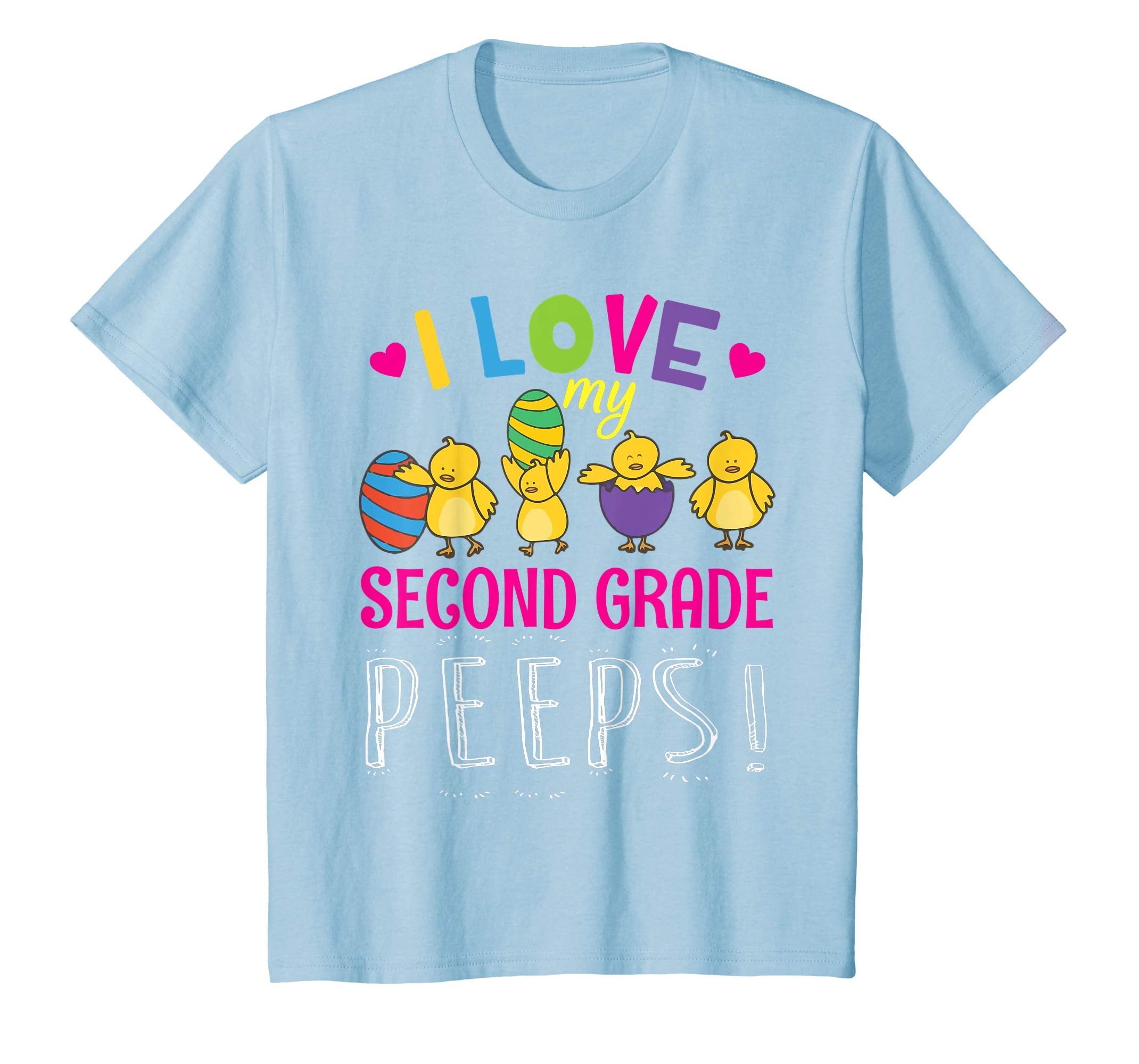 Hearts Chicks Easter Eggs I Love My Second Grade Peeps Shirt