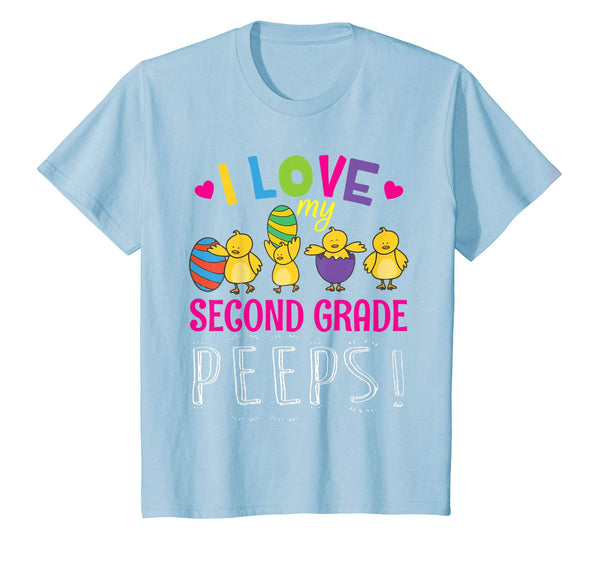 Hearts Chicks Easter Eggs I Love My Second Grade Peeps Shirt