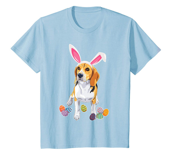 Beagle Dog With Bunny Rabbit Hat Easter Eggs Happy Day Shirt