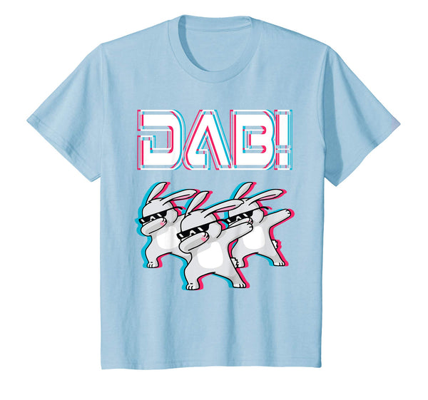 Light Retro Three Bunny Dabbing Dance Happy Easter Shirt DAB