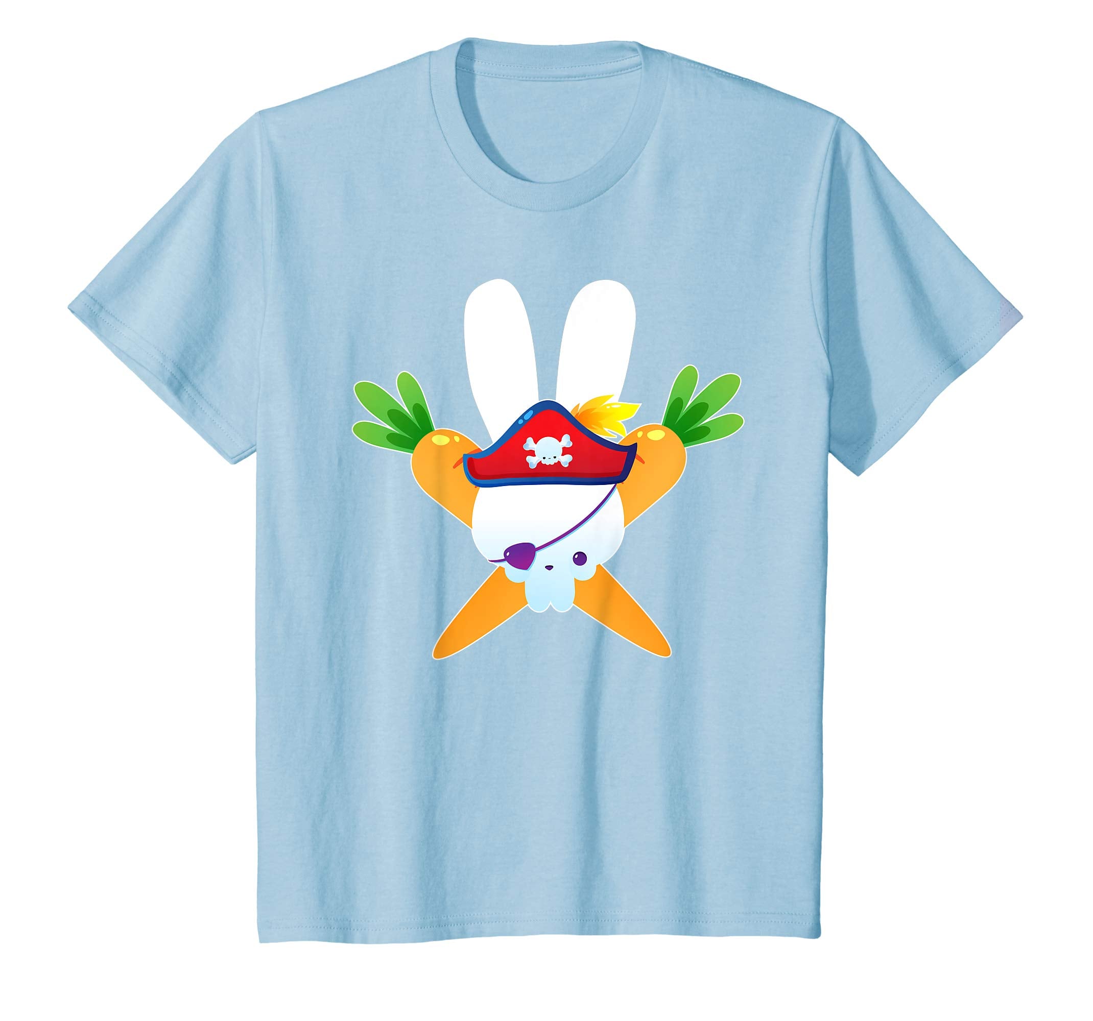 Pirate Rabbit T Shirt Easter Egg Gifts Boys Girls Kids Bunny