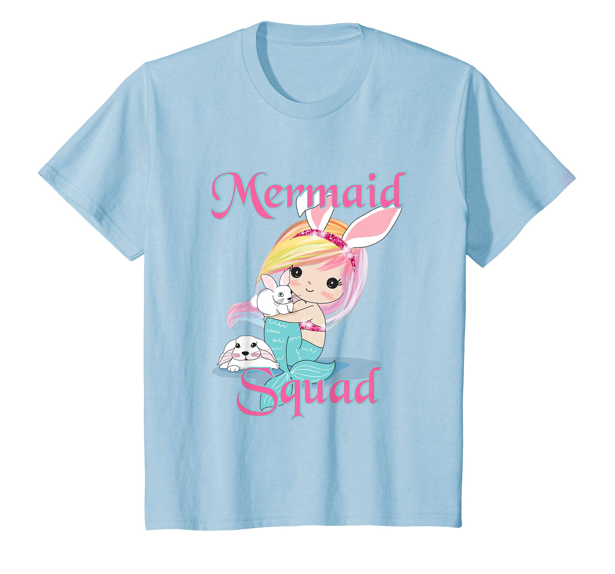 Mermaid Squad Easter Bunny Women Kids T-Shirt