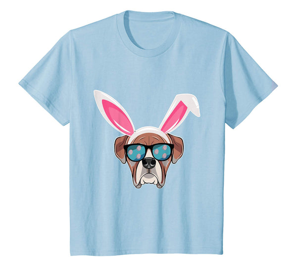 Boxer Dog Cool Sunglass Bunny Hat Happy Easter Day Shirt