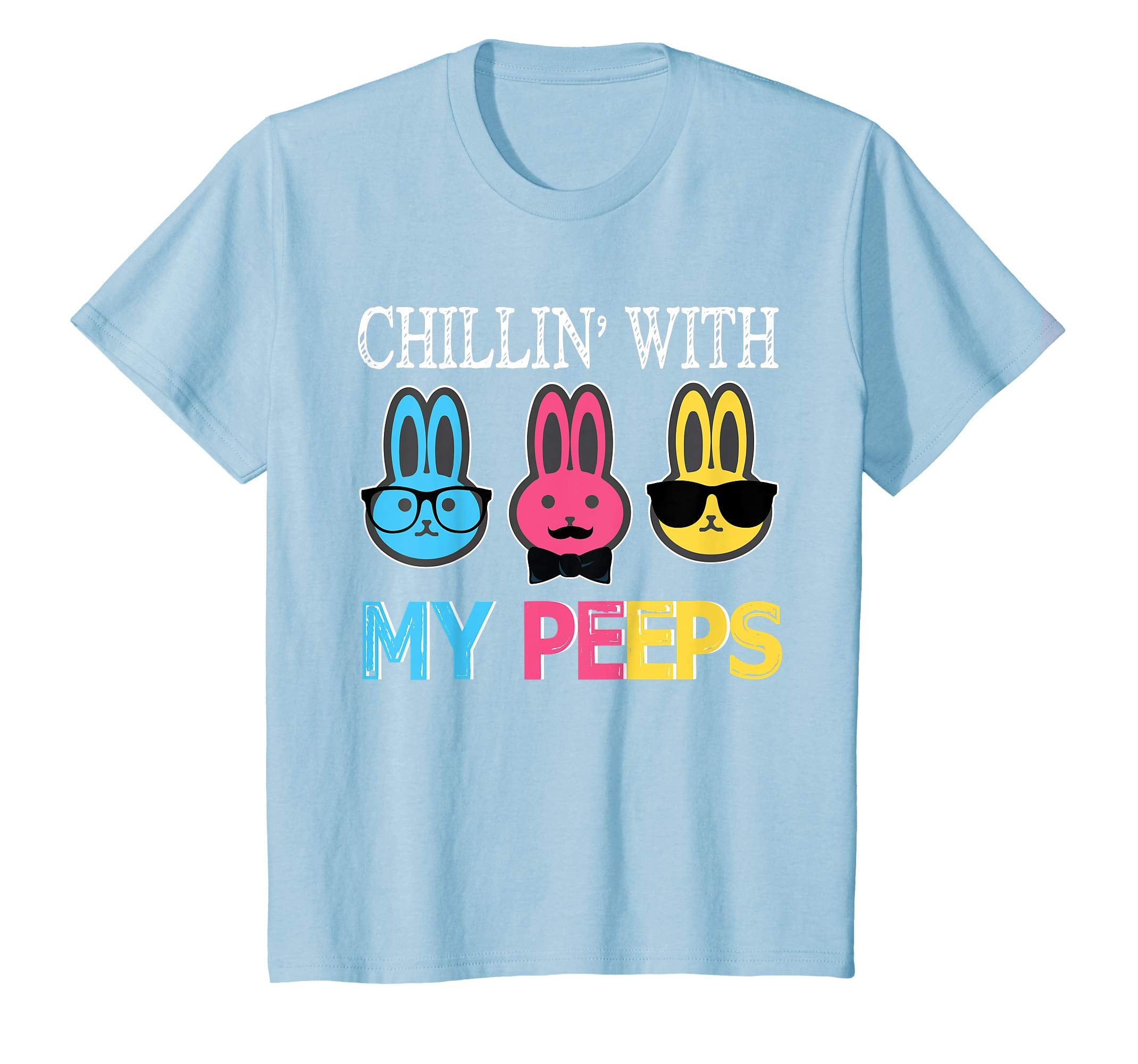 Chillin' With My Peeps Bunny Rabbits Happy Easter Day Shirt