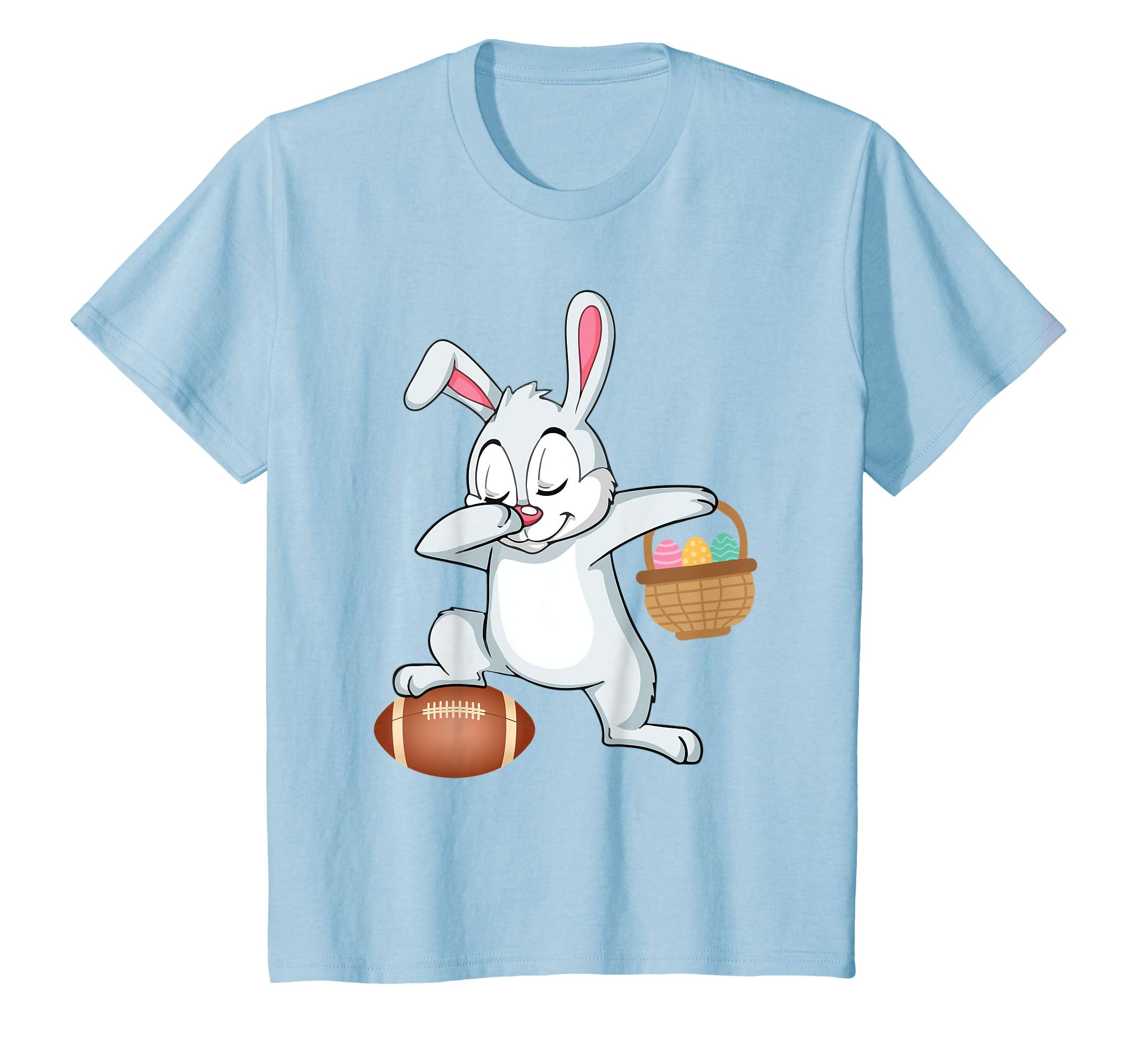 Bunny Rabbit With Easter Eggs Dabbing Playing Football Shirt