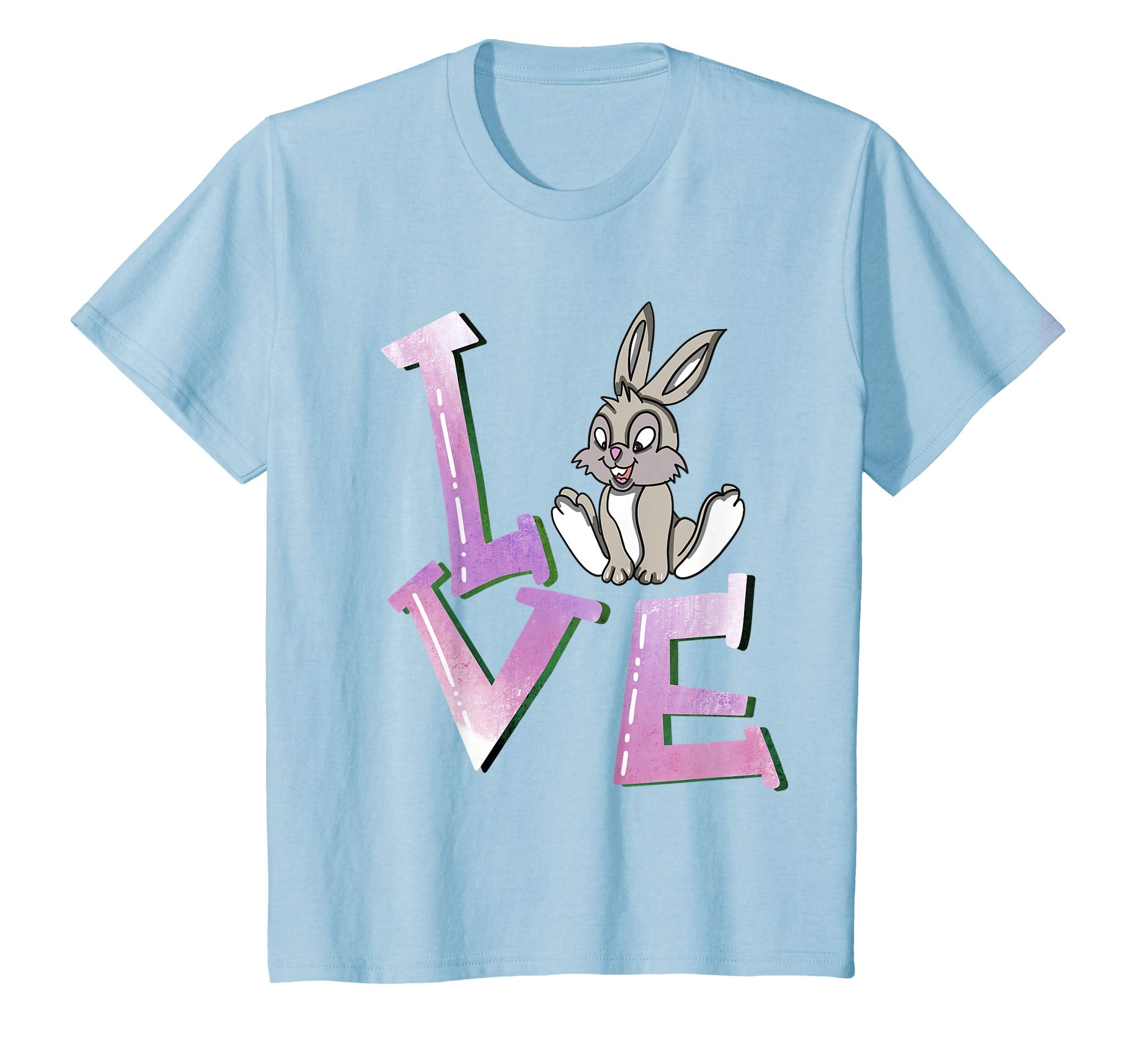 Bunny Love T Shirt Easter Party Bunnies Purple Basket Gift