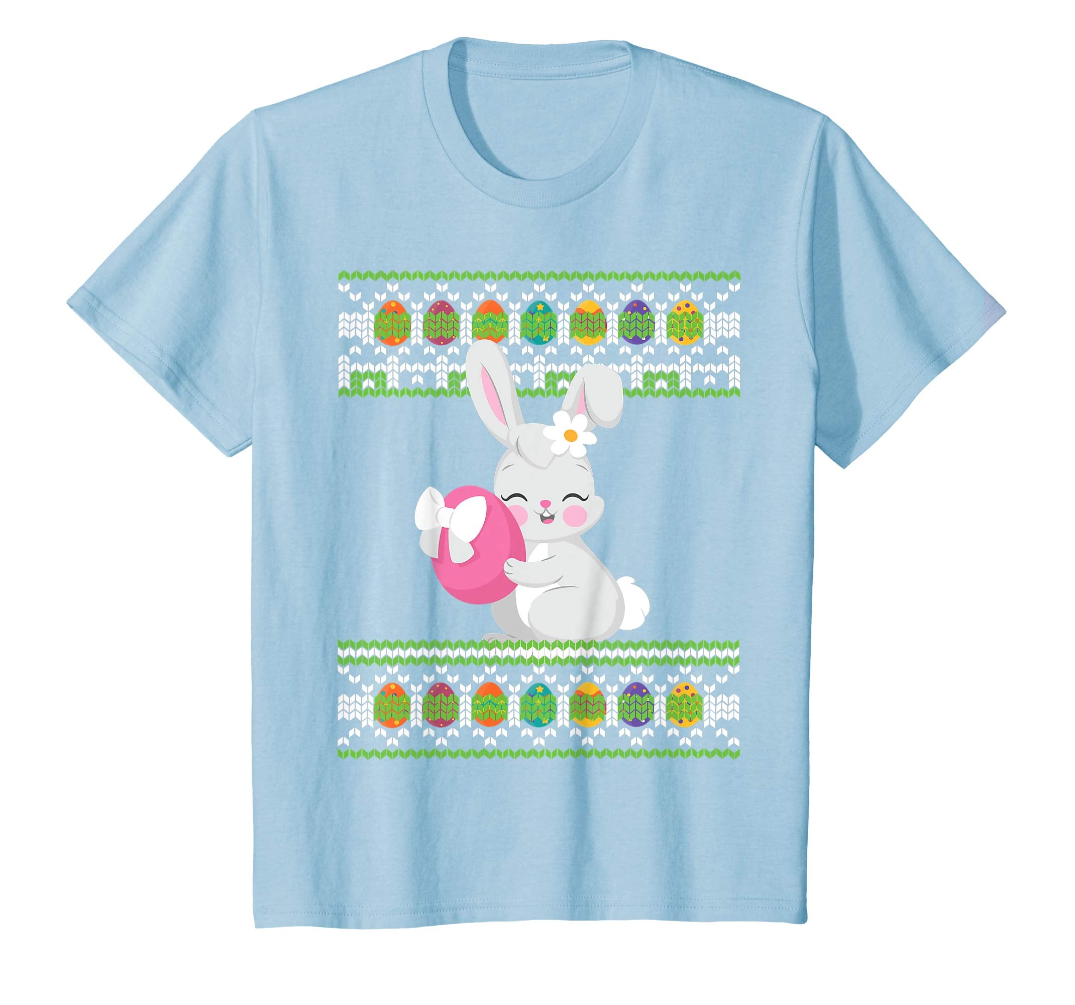 Bunny Rabbit With Big Easter Eggs Ugly Sweater Happy Shirt