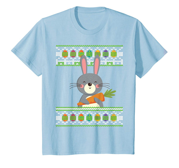 Bunny Rabbit With Big Carrot Easter Eggs Ugly Sweater Shirt