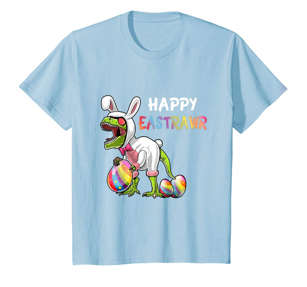 Happy Eastrawr T-Rex Dinosaur Easter Bunny Egg T Shirt Kids