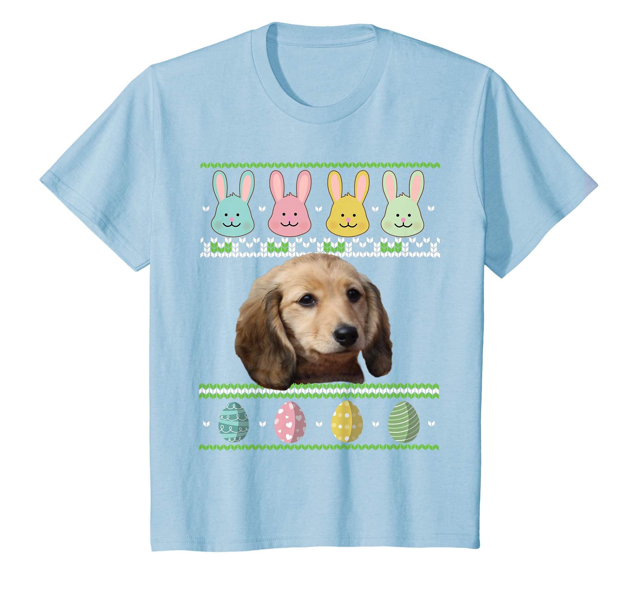Dachshund Dog Bunnies & Easter Eggs Ugly Sweater Happy Shirt