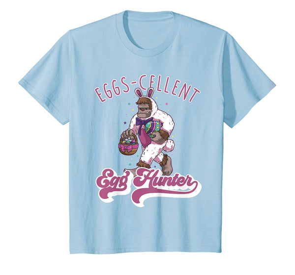 Kids Eggs Cellent Egg Hunter Easter Bigfoot Sasquatch T-Shirt