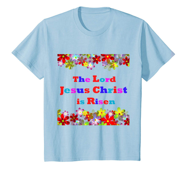 Jesus He is Risen Floral Pretty Easter T Shirt Women Girls