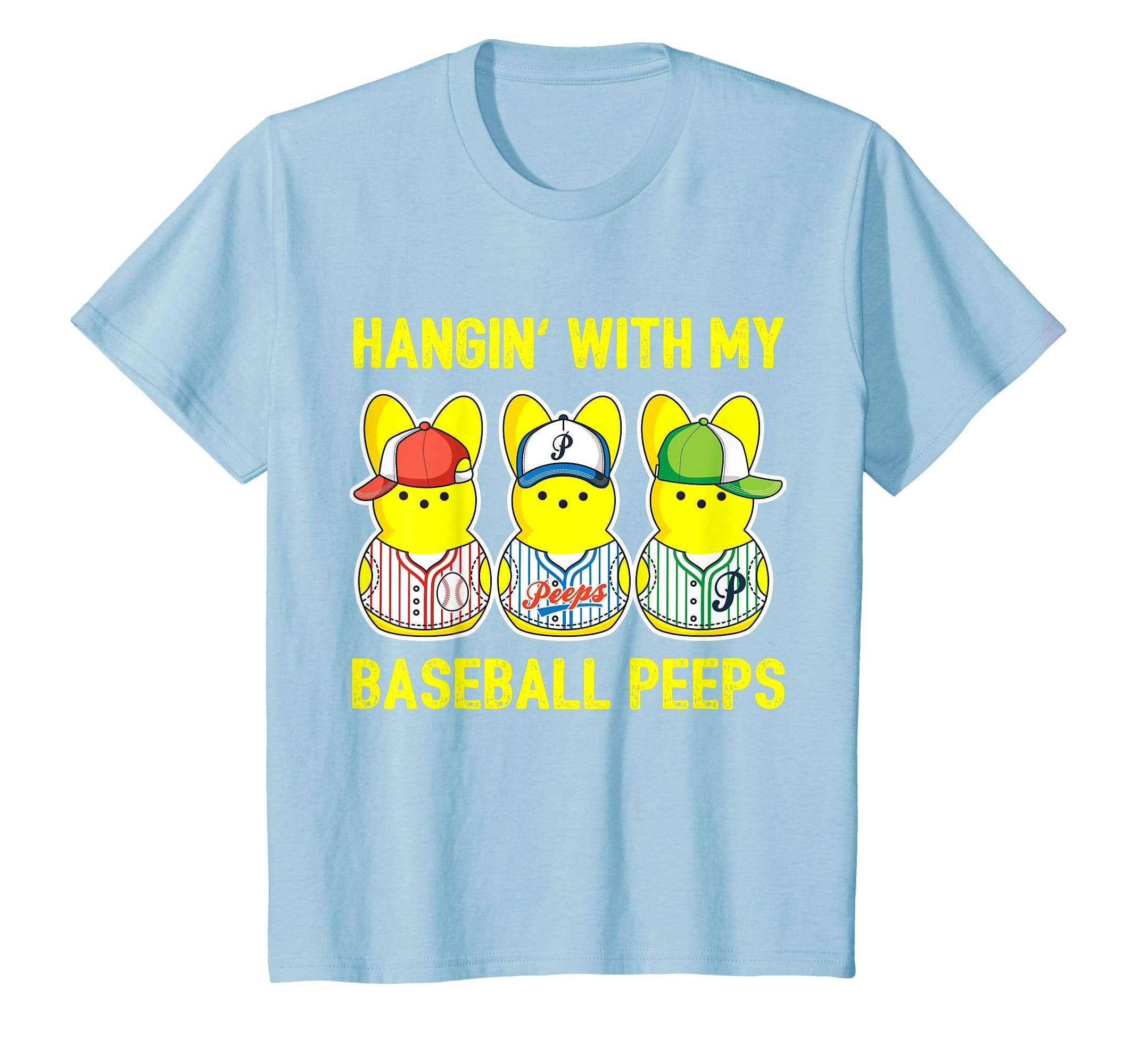 Hanging with Baseball Peeps Shirt Cute Easter Gift for Boys